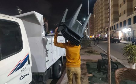 حملة مكبرة بغرب الاسكندرية  لإزالة الإشغالات وفرض الانضباط