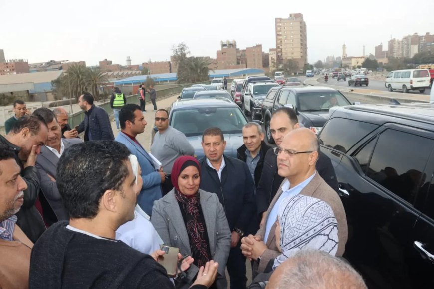 محافظ القليوبية يتفقد أعمال تطوير كوبري الأميرية