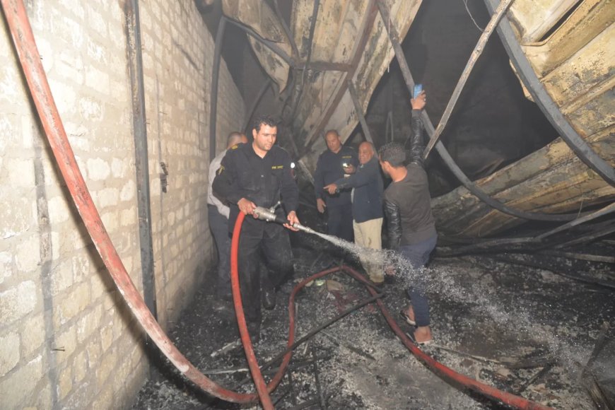 السيطرة على حريق هائل بمدينة منفلوط بأسيوط