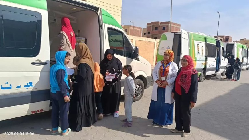 الكشف الطبي على ١١٨٧٤ مواطنًا خلال ١٢ قافلة علاجية بالجيزة في شهرين