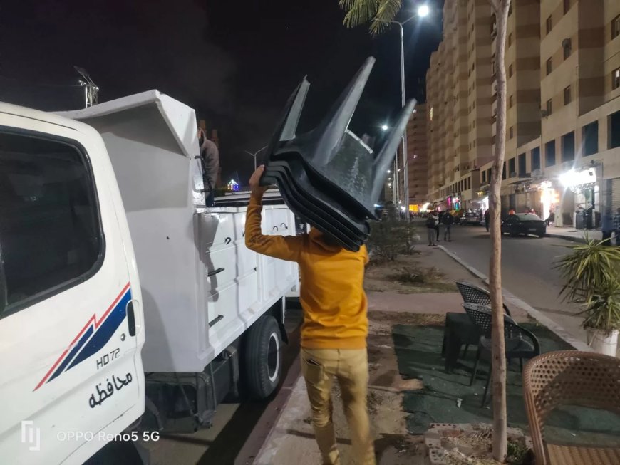 حملة مكبرة بغرب الاسكندرية  لإزالة الإشغالات وفرض الانضباط