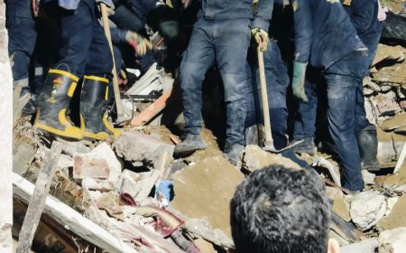 انهيارات متتالية بعقارات منطقة اللبان في الإسكندرية