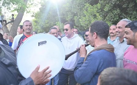 حديقة الكفراوي تتزين في شم النسيم.. ورئيس جهاز العاشر من رمضان يشارك الزوار أجواء الفرحة