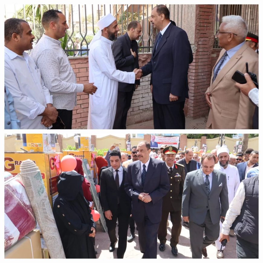 المحافظ  يسلم 25 جهاز عروس للفتيات المقبلات على الزواج الأولى بالرعاية