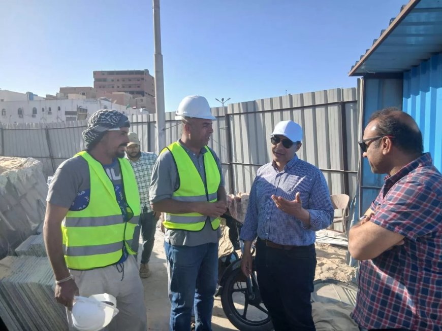 نائب محافظ المنيا يشيد بمعدلات الإنجاز خلال تفقده أعمال تطوير ميدان مستشفى الجامعة