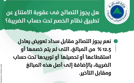 هل يجوز التصالح فى عقوبة الامتناع عن تطبيق نظام الخصم تحت حساب الضريبة؟