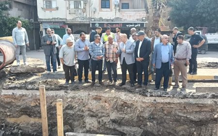 نائب محافظ الجيزة يتفقد مشروعات الصرف الصحي ببولاق والهرم: تقضي علي مشكلة الطفوحات المتكررة