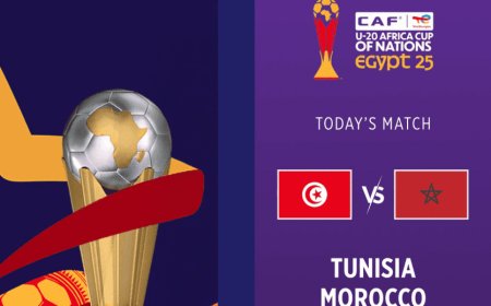 شاهد مباراة تونس والمغرب في كأس أمم إفريقيا تحت 20 سنة