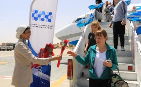 مطار مرسى مطروح الدولي يستقبل أولى الرحلات السياحية القادمة من بولندا لهذا العام