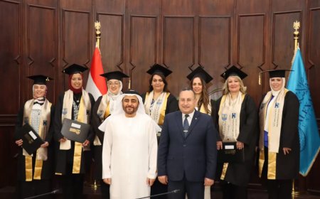 جامعة الإسكندرية وجامعة حمدان بن محمد الذكية تحتفلان بتخريج أول دفعة من برنامج “ماجستير العلوم في إدارة الإبداع والتغيير”