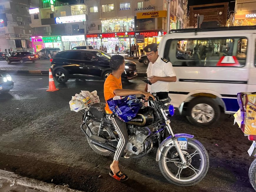 مرور البحر الأحمر يشّن حملة كبرى لضبط الموتوسيكلات المخالفة