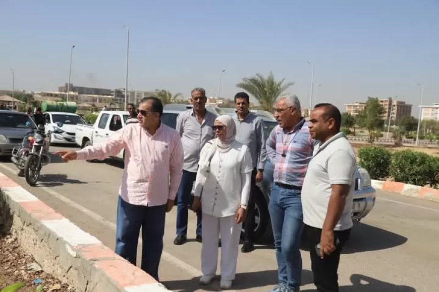 في جولة ميدانية موسعة.. رئيس جامعة جنوب الوادي يتابع تطوير البنية التحتية