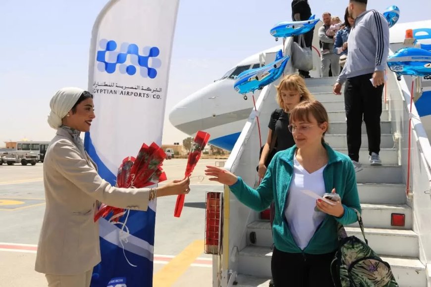 مطار مرسى مطروح الدولي يستقبل أولى الرحلات السياحية القادمة من بولندا لهذا العام