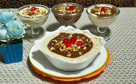 طبق عاشوراء بالفانيليا والشيكولاتة