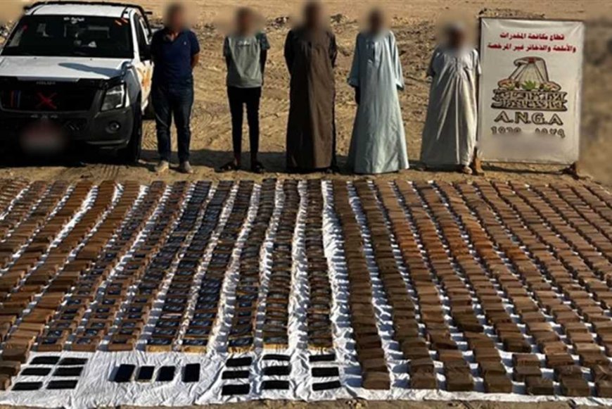 بـ100 مليون جنيه.. حبس تشكيل عصابي ضبط بحوزته طن حشيش في سفاجا بالبحر الأحمر