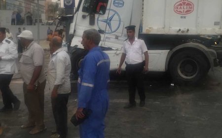 بالأسماء.. إصابة 10 أشخاص في حادث تصادم «ميكروباص» بـ«نقل» على الدائري بالقليوبية