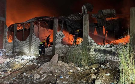 مصرع 5 عمال وإصابة آخرين في حريق مصنع بالقناطر الخيرية