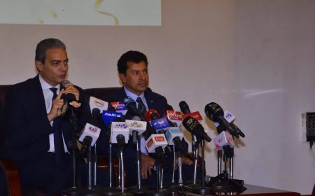 صبحي وسعده يقدمان نموذجًا للعمل  المؤسسي في المؤتمر الإعلامي لقانون الرياضة الجديد