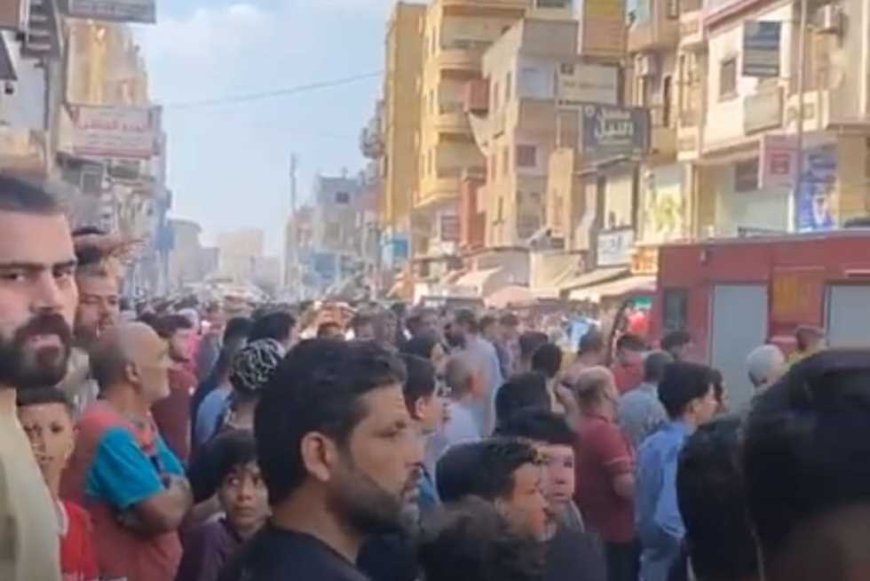 حريق هائل يلتهم عمارة سكنية في الباجور.. وإصابة 3 عمال بمطعم كشري