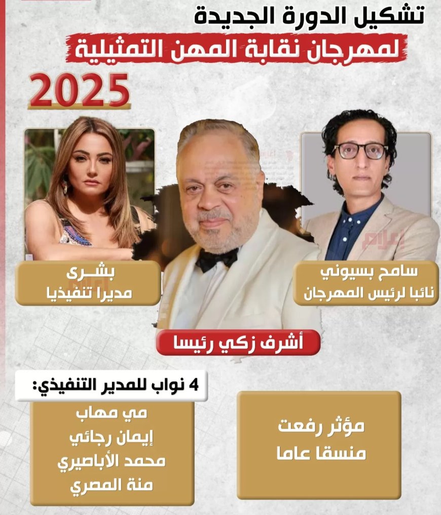 بسيوني نائبا لرئيس مهرجان نقابة المهن التمثيلية للمسرح وبشرى مديراً تنفيذيا 