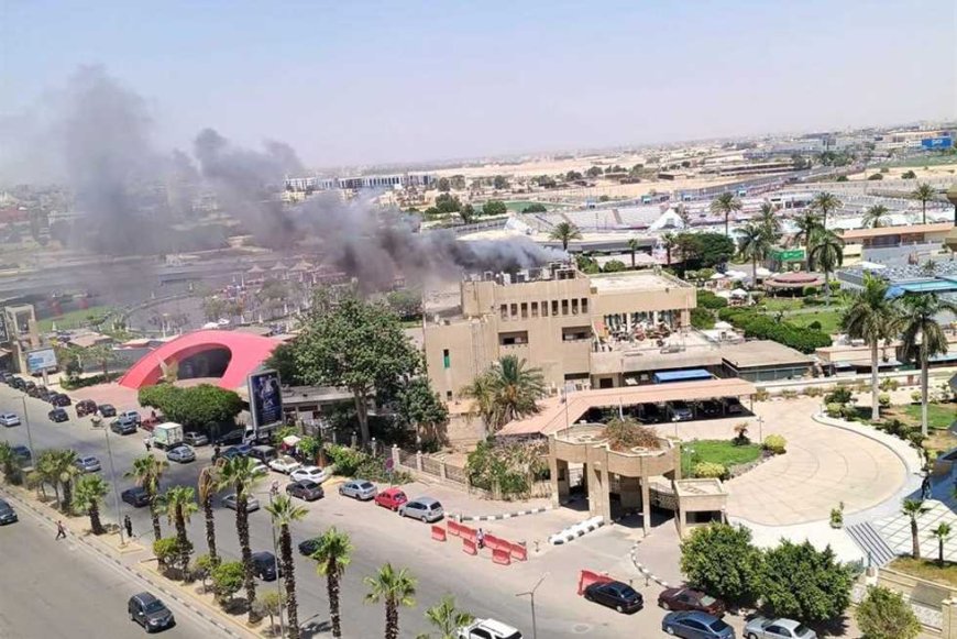 حريق في المبنى الإداري بالنادي الأهلي فرع مدينة نصر
