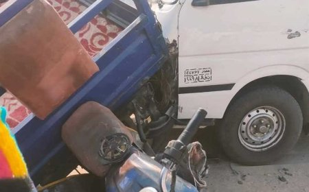 مصرع شخص وإصابة 8 آخرين في حادث تصادم سيارتين بالقليوبية