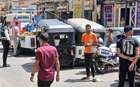 ضبط واحتجاز 90 «توك توك» ودراجة نارية خلال أسبوع في أسوان