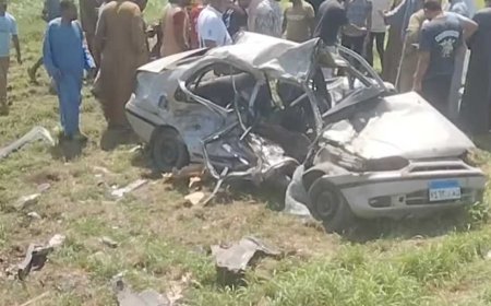 مصرع 3 وإصابة 2 في تصادم أتوبيس وسيارة ملاكي في المنيا