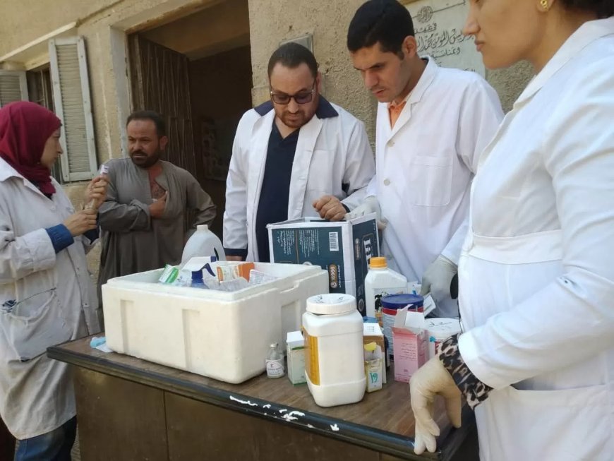 القومى للبحوث ينظم قافلة بيطرية إلى قرية المنوات بمحافظة الجيزة