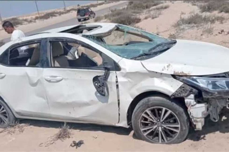 إصابة شخصين إثر انقلاب سيارة بطريق وادي النطرون العلمين