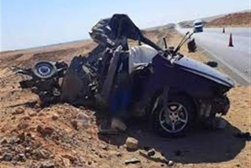 إصابة 5 أشخاص بينهم أطفال فى تصادم سيارتين بمطروح