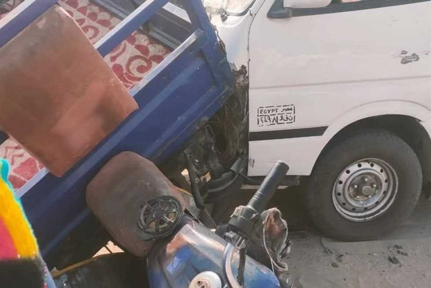 مصرع شخص وإصابة 8 آخرين في حادث تصادم سيارتين بالقليوبية