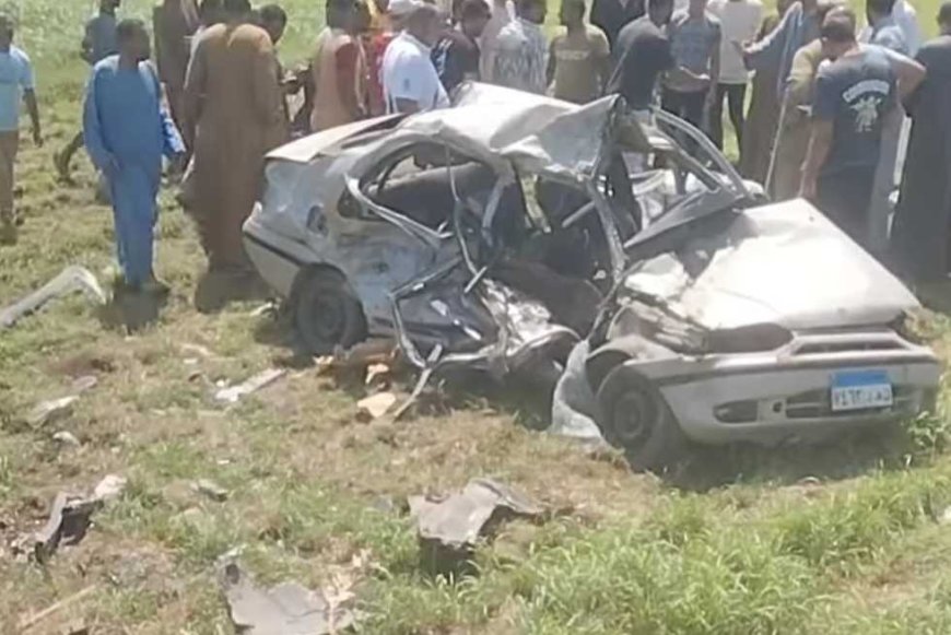 مصرع 3 وإصابة 2 في تصادم أتوبيس وسيارة ملاكي في المنيا