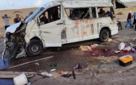 إصابة 10 عمال في حادث تصادم ميكروباص بآخر على طريق كفر داود- السادات بـ المنوفية