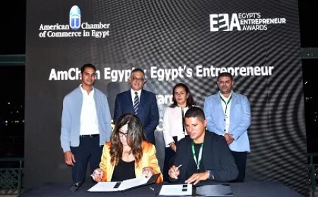 شراكة استراتيجية ‎بين غرفة التجارة الأمريكية في مصر و جوائز رواد الأعمال