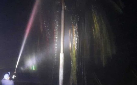 حريق في عقار سكني مكون من 12 طابقًا في الخصوص بالقليوبية