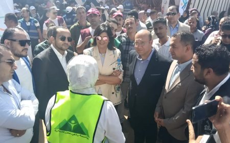 نائب محافظ الجيزة ورئيس أمانة “التحالف الوطني” يطلقان فعاليات القافلة التنموية بقرية برنشت بالعياط