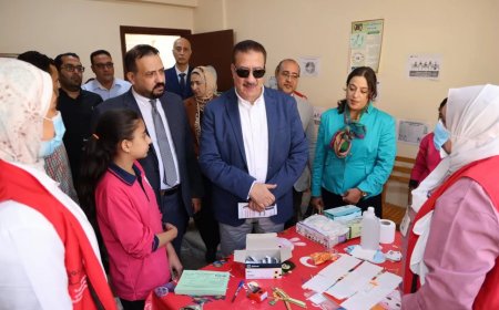 محافظ المنوفية يدشن المبادرة الرئاسية للكشف عن فيروس “سي” بمدرسة المساعي بنات بشبين الكوم