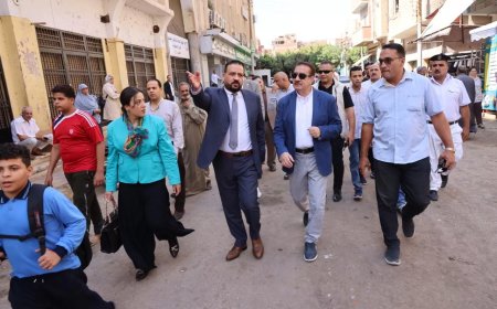 محافظ المنوفية يتفقد عيادات التأمين الصحي بالمبنى الجديد بحي غرب شبين