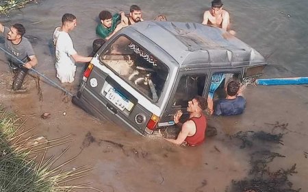 مصرع 3 أشخاص في انقلاب سيارة بالرياح التوفيقي بالقليوبية