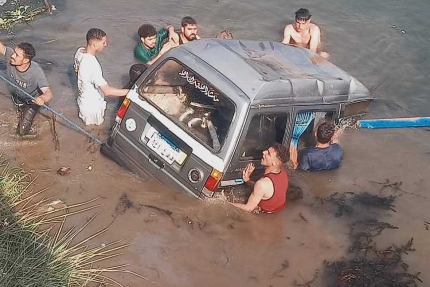تصريح بـ دفن 3 أشخاص ضحايا حادث سقوط سيارة بـ ترعة طوخ في القليوبية (الأسماء)