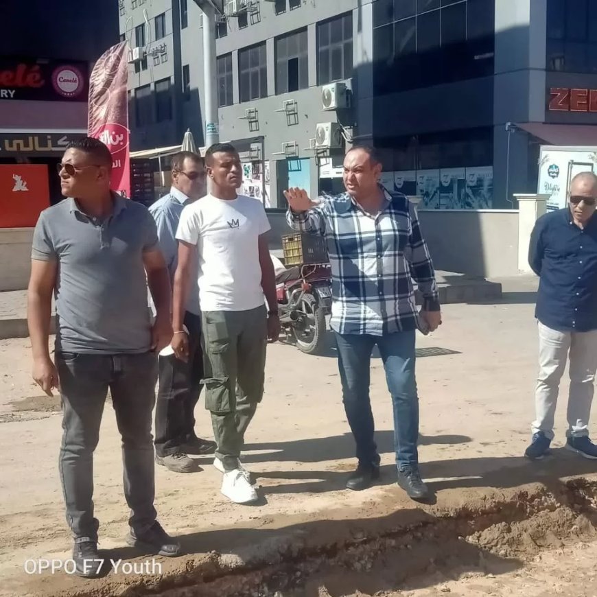متابعة ميدانية لأعمال رفع كفاءة وتطوير الطرق بمدينة الشروق