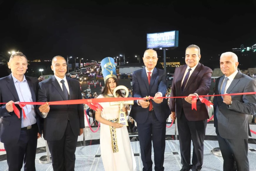 محافظ المنيا يفتتح ميدان النيل بعد تطوير شامل وتركيب شاشة عملاقة لبث فعاليات المتحف المصري الكبير