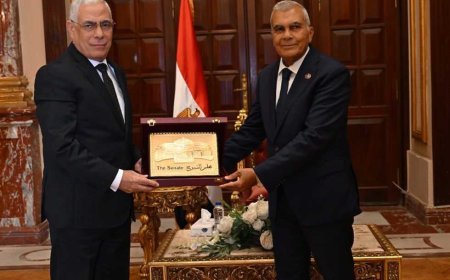 النائب العام يزور رئيس مجلس الشيوخ لتهنئته بتولي منصبه الجديد