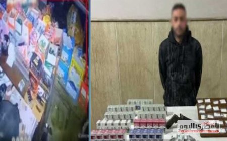 ضبط لص بكفر الشيخ سرق محتويات محل تجاري وتبين حيازته «فرد خرطوش» ومواد مخدرة