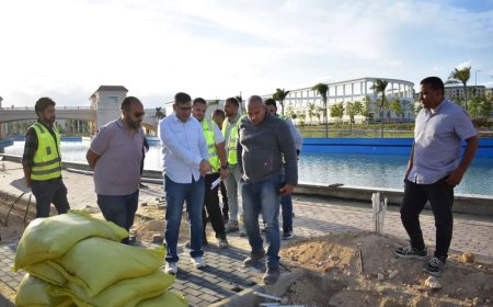 نائب رئيس جهاز العلمين الجديدة يتفقد مشروع المدينة التراثية