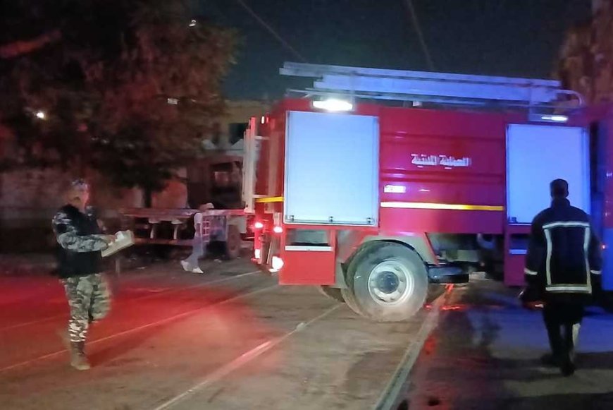 إخماد حريق بمحل أسماك بسوق الثلاثين في سيدي بشر بالإسكندرية