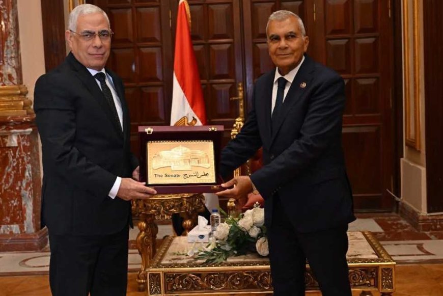 النائب العام يزور رئيس مجلس الشيوخ لتهنئته بتولي منصبه الجديد