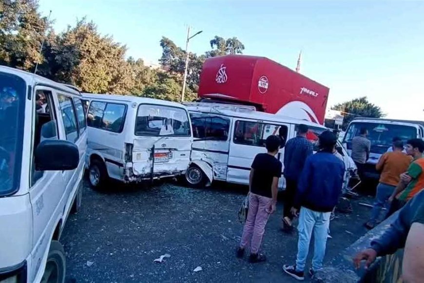 إصابة 7 أشخاص في حادث تصادم بالدقهلية