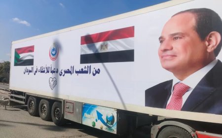 تنفيذا لتوجيهات القيادة السياسية قافلة طبية في التخصصات النادرة وكميات من الأدوية والمستلزمات للأشقاء بالسودان